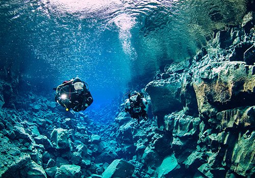 Scuba diver exploring underwater