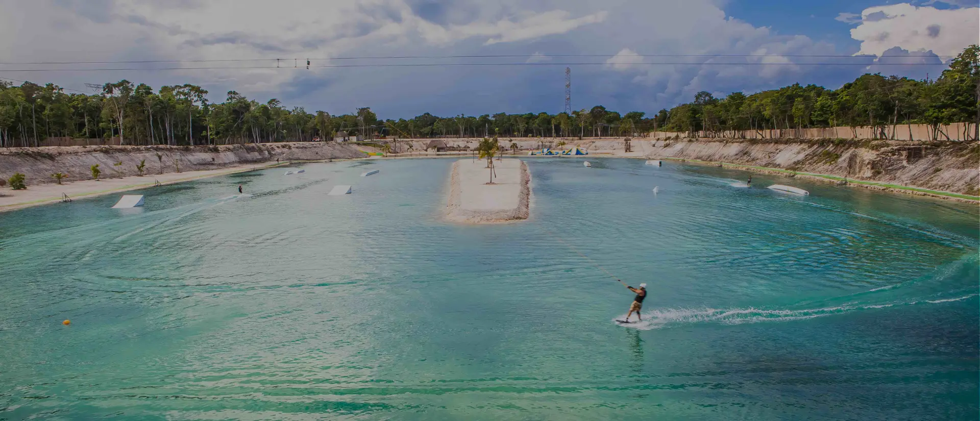 Wakeboarding at Mayan Water Complex, Riviera Maya