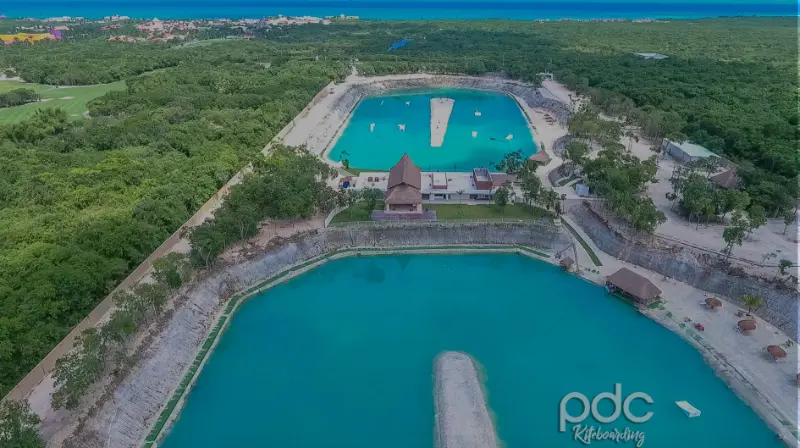 Cable park lakes at Mayan Water Complex